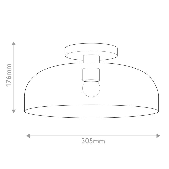 Alora Mood Sylvia 1 lt Semi Flush  - Brushed Gold/ Matte Black
