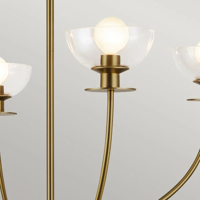 Alora Mood Sylvia 4 lt Chandelier - Brushed Gold/ Matte Black