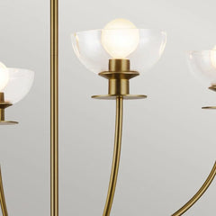 Alora Mood Sylvia 4 lt Chandelier - Brushed Gold/ Matte Black
