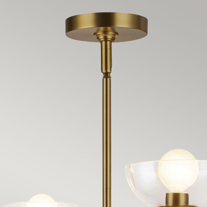 Alora Mood Sylvia 4 lt Chandelier - Brushed Gold/ Matte Black