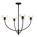Alora Mood Sylvia 4 lt Chandelier - Brushed Gold/ Matte Black