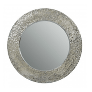 Almora Nickle Finish Wall Mirror - Cusack Lighting
