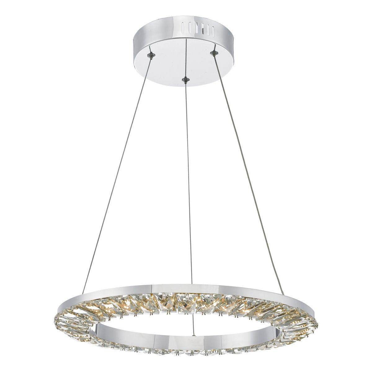 Dar Altamura Fitting Polished Chrome and Crystal LED - Cusack Lighting