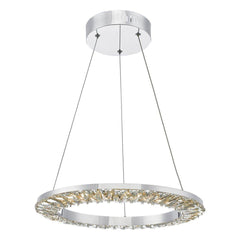 Dar Altamura Fitting Polished Chrome and Crystal LED - Cusack Lighting