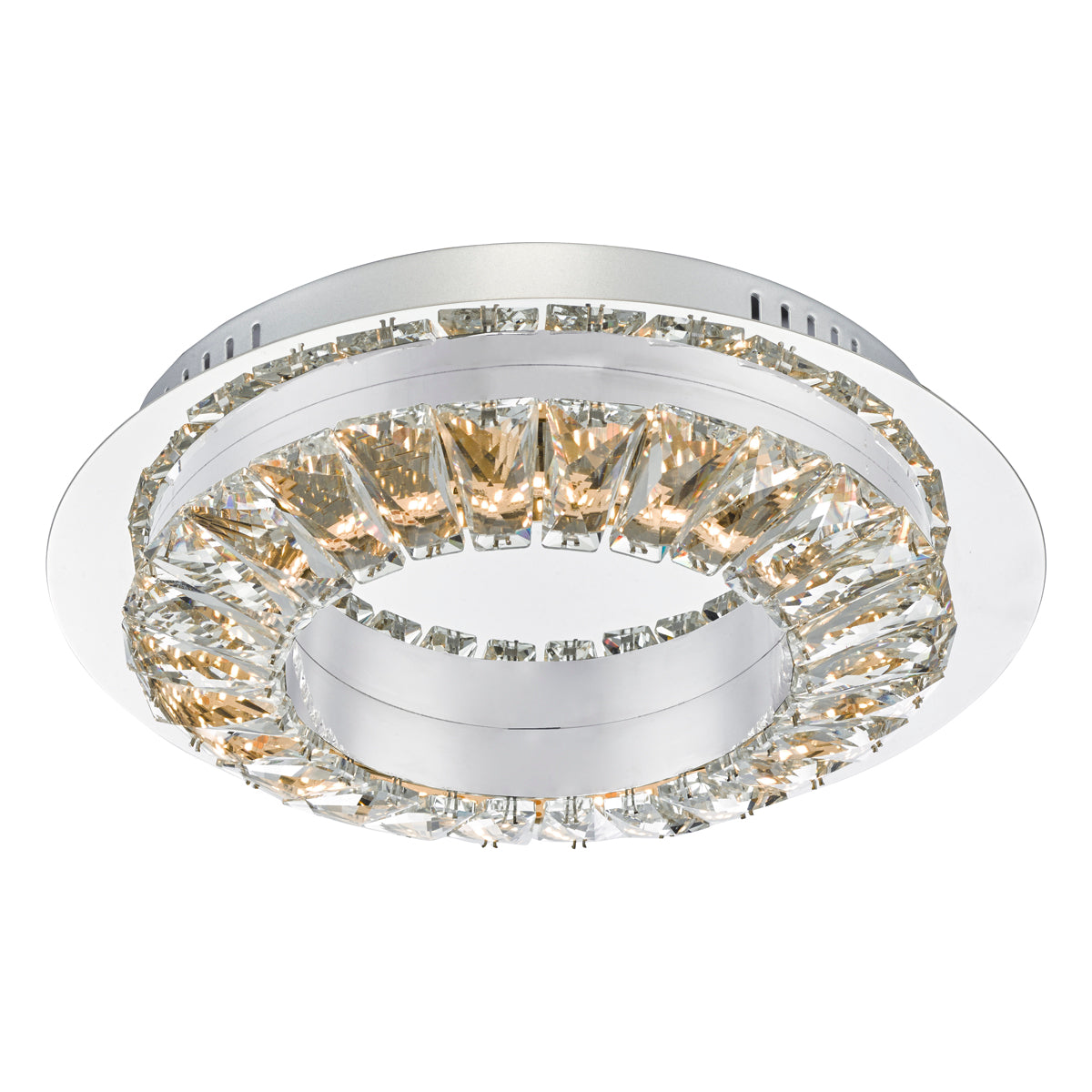 Altamura Flush Polished Chrome & Crystal LED Light