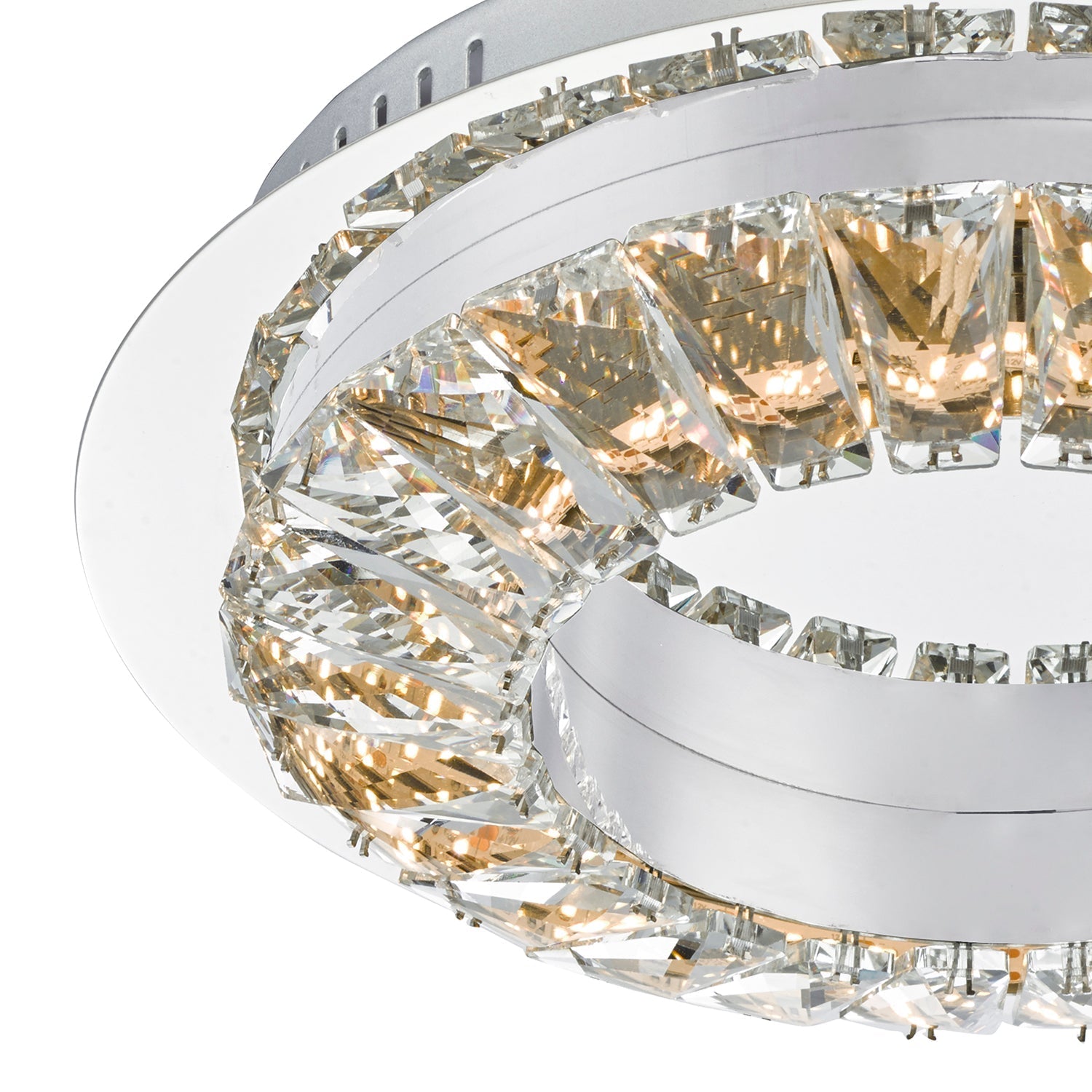 Altamura Flush Polished Chrome & Crystal LED Light