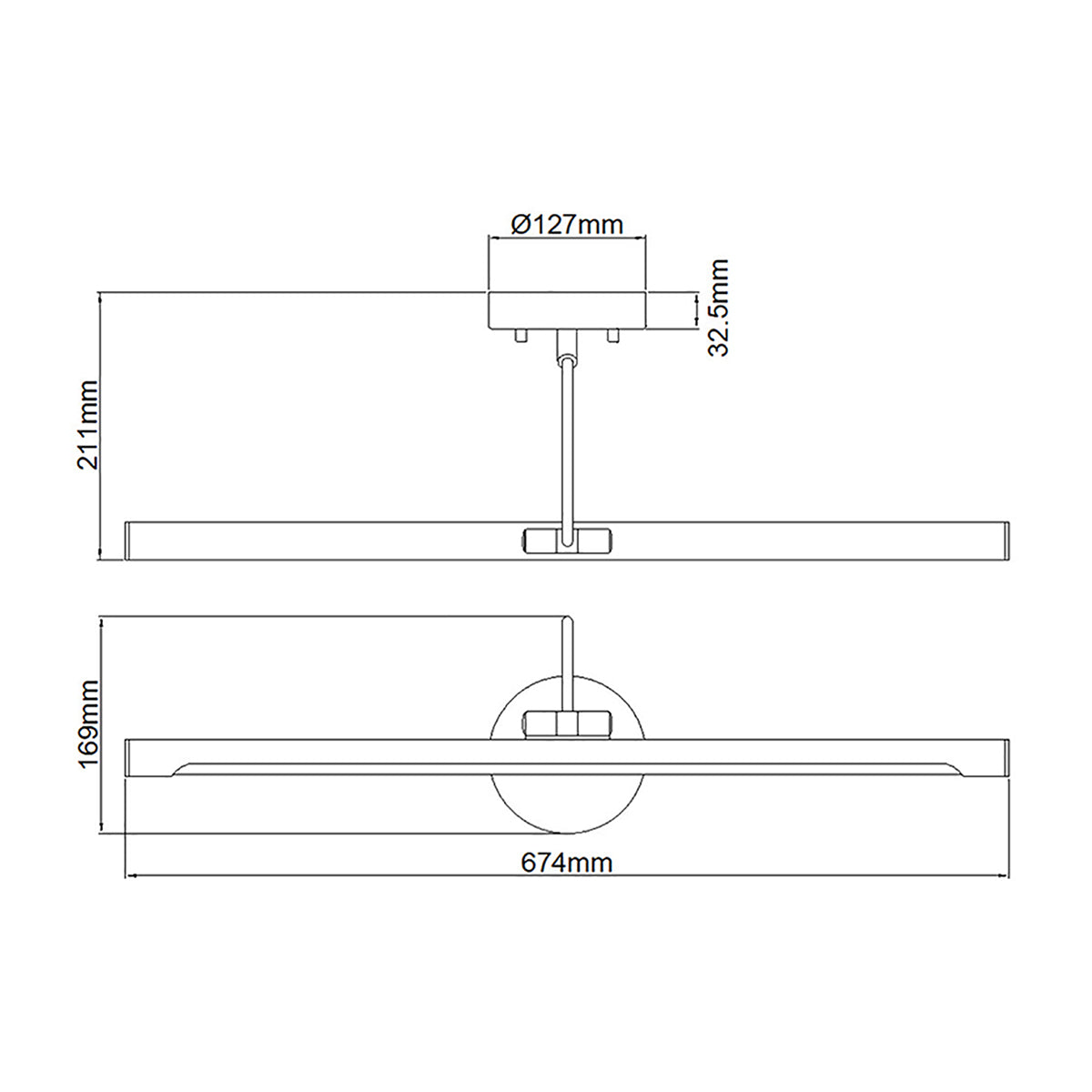 Alton 1 Light Small/Large LED Picture Light - In Various Finishes Integrated LED