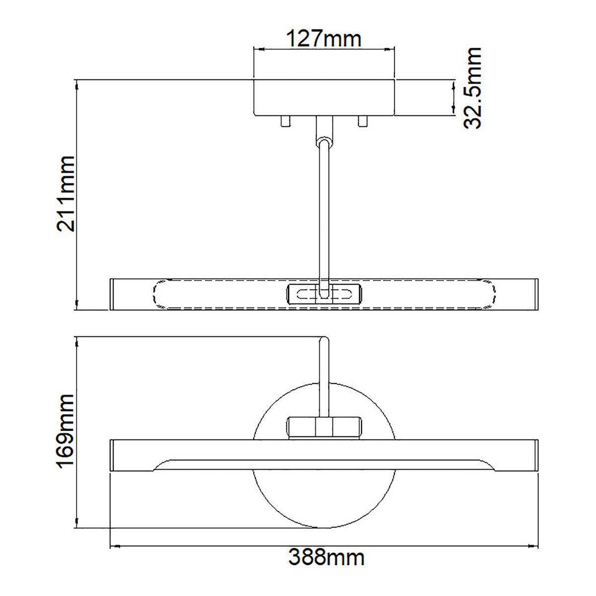 Alton 1 Light Small/Large LED Picture Light - In Various Finishes Integrated LED