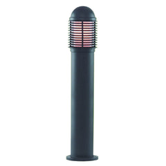 ALUMINIUM IP44 BLACK BOLLARD LIGHT POLYCARBONATE DIFFUSER 73cm - Cusack Lighting