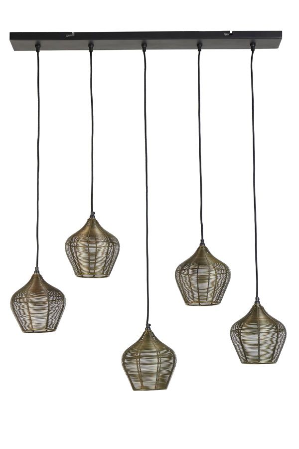 Alvaro 5Lt Hanging Lamp - Antique Bronze Finish