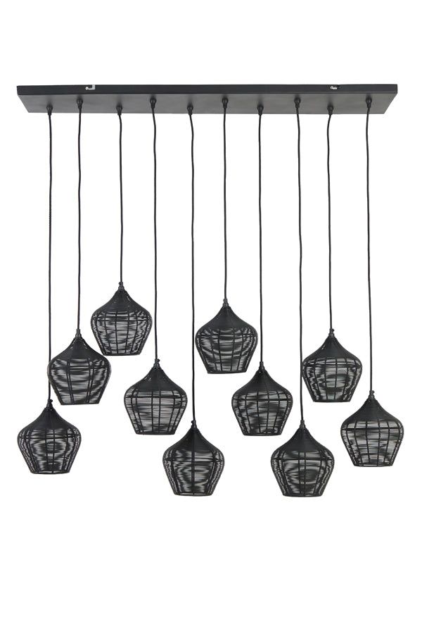 Alvaro 10Lt Hanging Lamp - Matt Black Finish