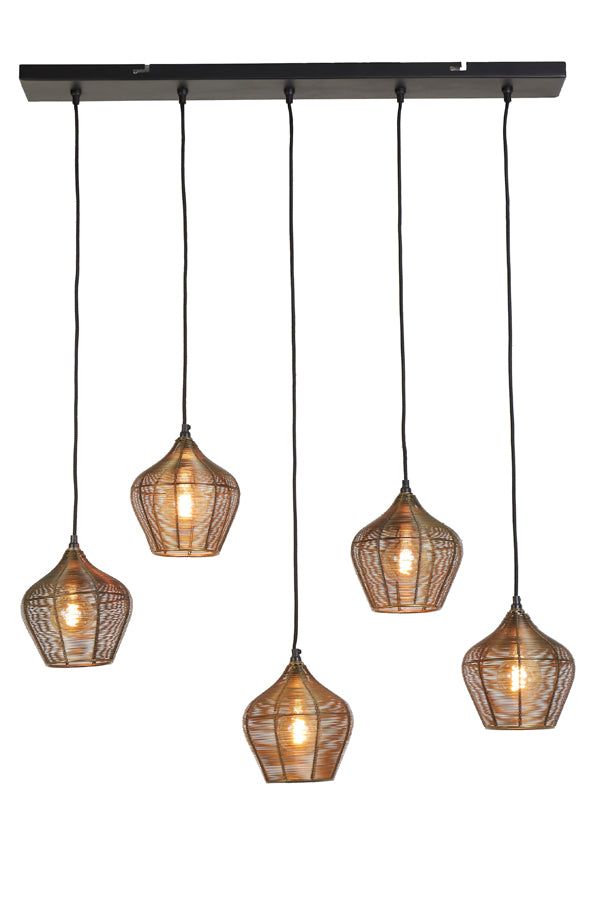 Alvaro 5Lt Hanging Lamp - Antique Bronze Finish