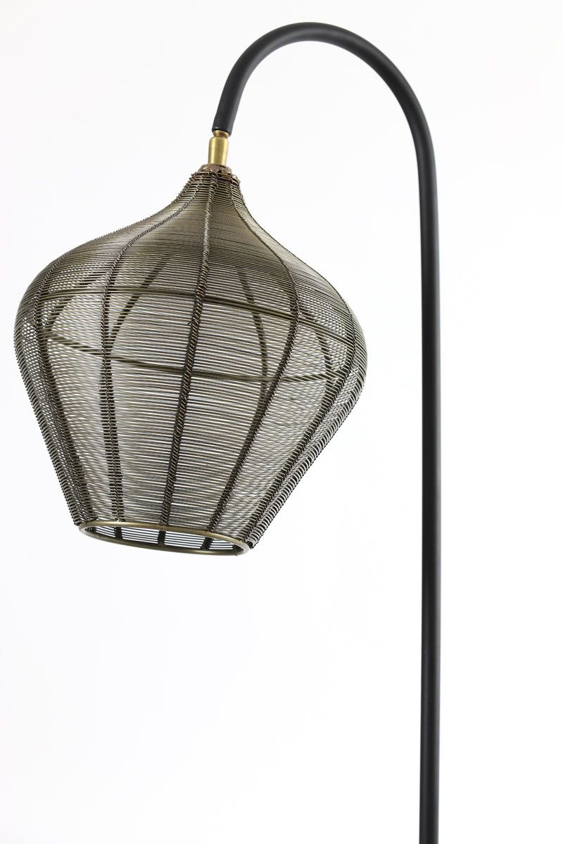 Alvaro Floor Lamp - Antique Bronze & Matt Black Finish