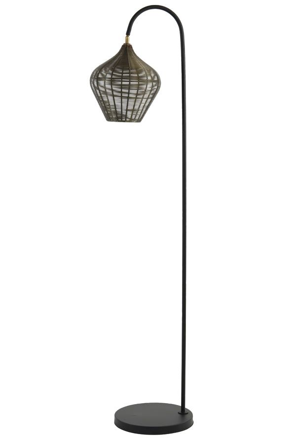 Alvaro Floor Lamp - Antique Bronze & Matt Black Finish