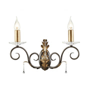 Amarilli 2Lt Wall Light - Bronze & Gold Finish