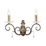 Amarilli 2Lt Wall Light - Bronze & Gold Finish
