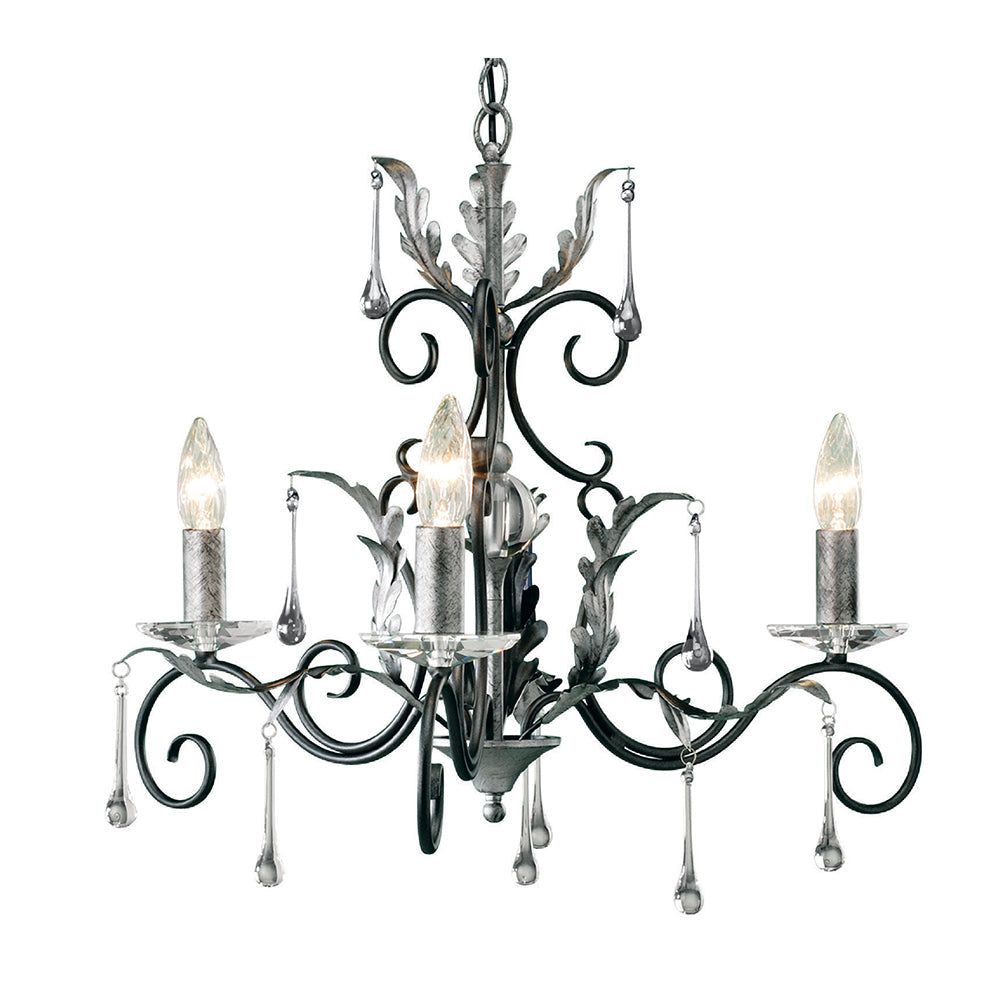 Amarilli 3Lt Centre Ceiling Light - Black & Silver Finish