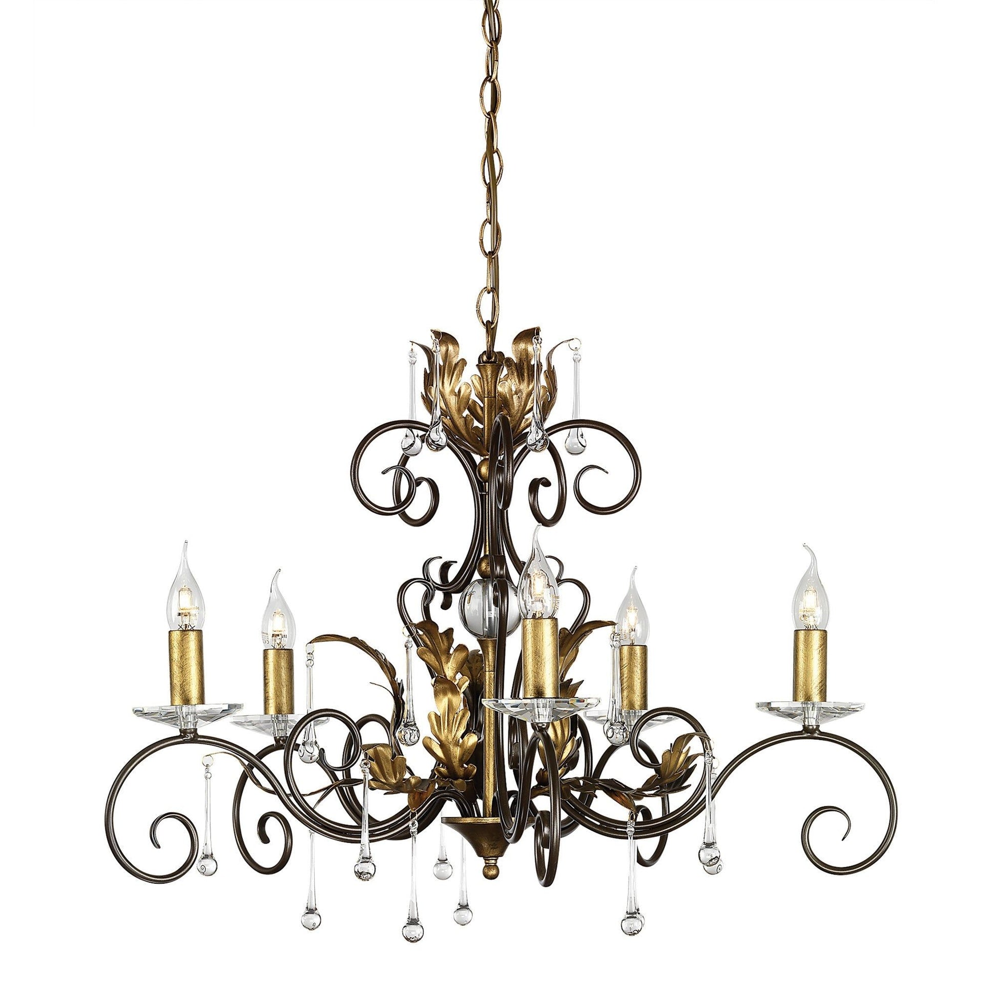 Amarilli 5Lt Centre Ceiling Light - Bronze & Gold Finish