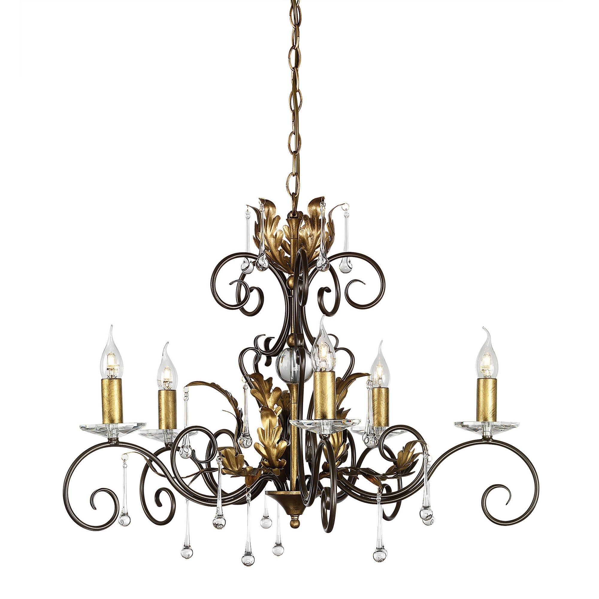 Amarilli 5Lt Centre Ceiling Light - Bronze & Gold Finish