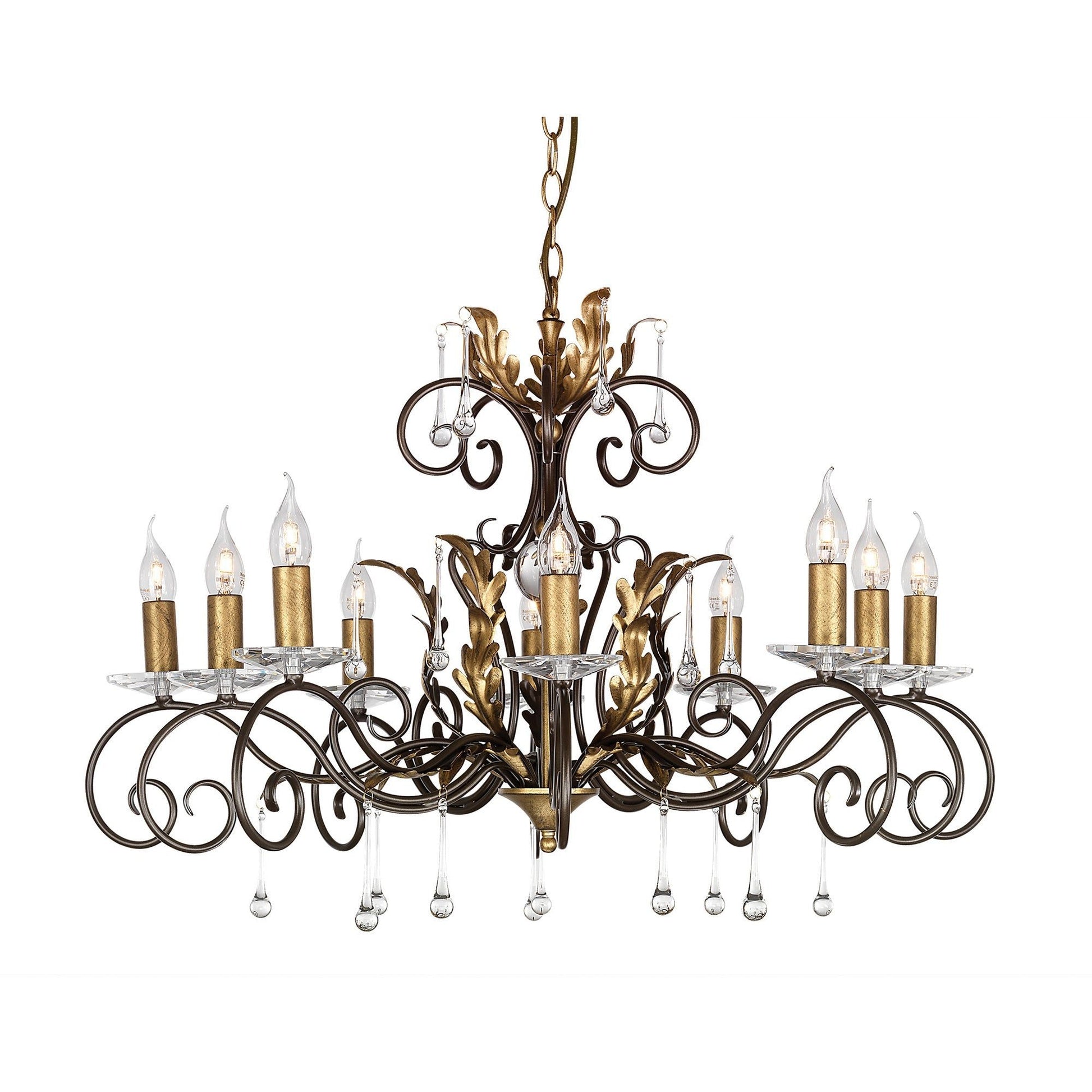 Amarilli 10Lt Centre Ceiling Light - Bronze & Gold Finish