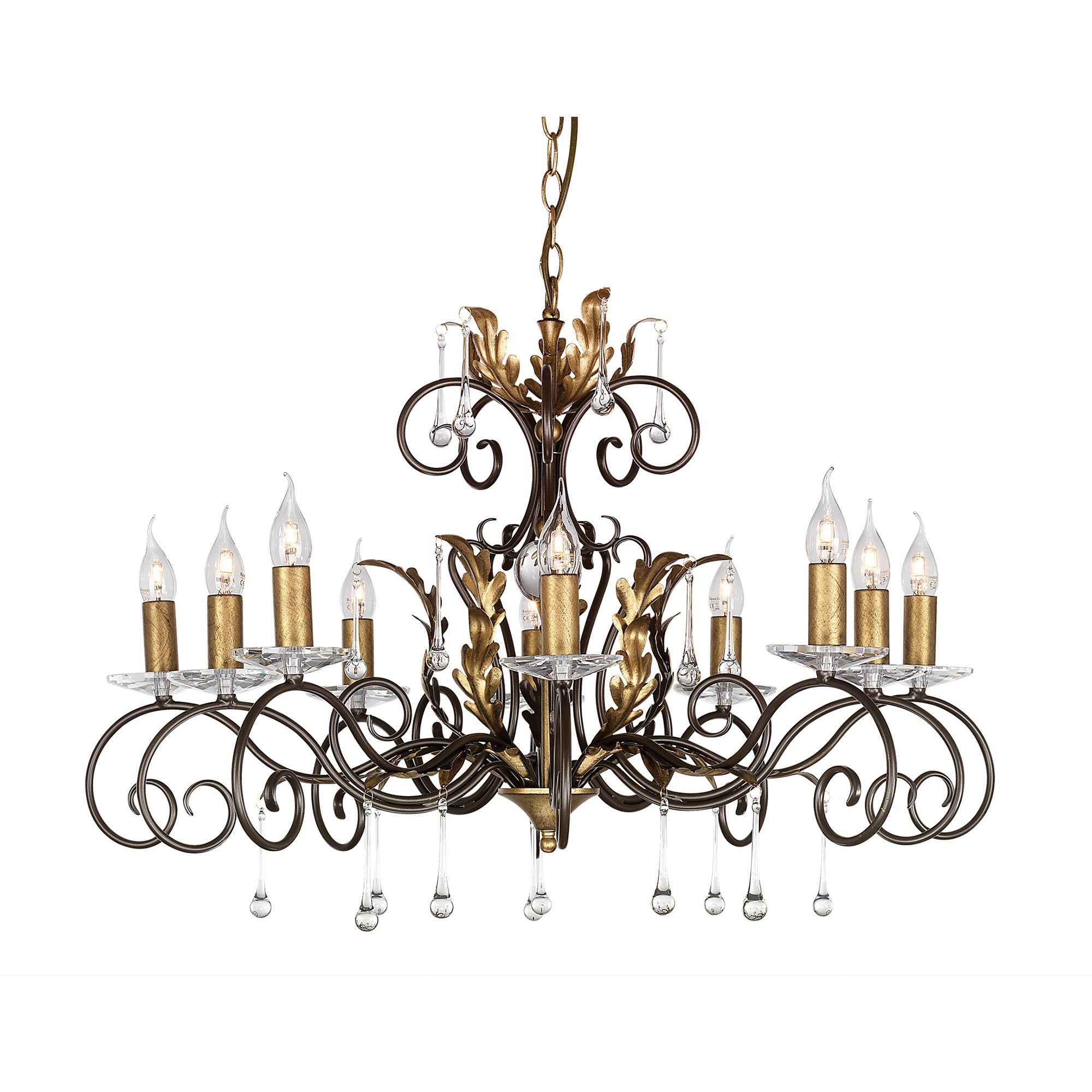 Amarilli 10Lt Centre Ceiling Light - Bronze & Gold Finish