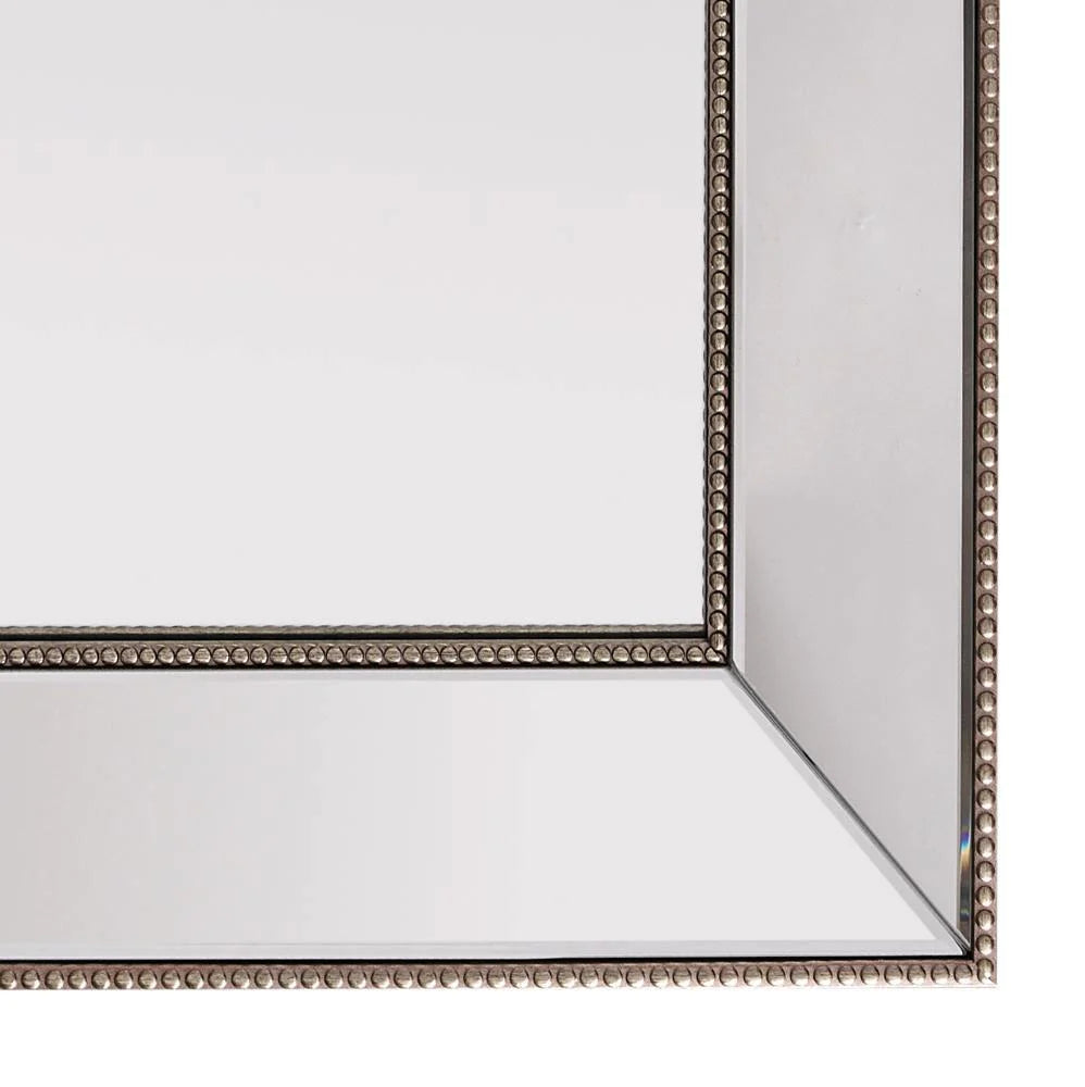 Ambar Rectangular Mirror - Silver Finish