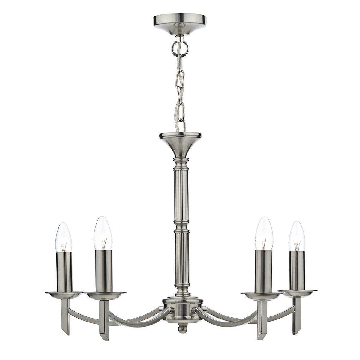Dar Ambassador 5 Light Dual Mount Fitting Satin Chrome