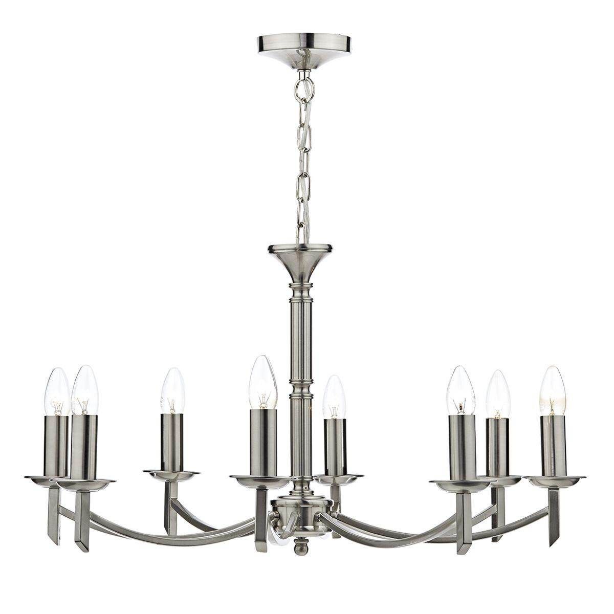 Dar Ambassador 8 Light Dual Mount Fitting  Satin Chrome
