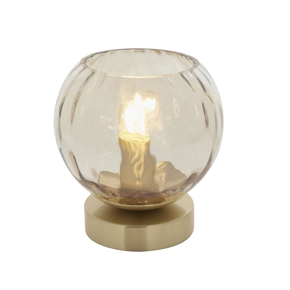 Amber 1Lt Table Lamp - Champagne / Brass Finish