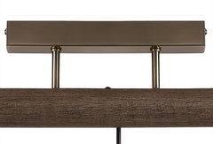 Ambover Kitchen Table/Island Ceiling Light, 3 x E27, Medium Oak & Antique Brass, IP20