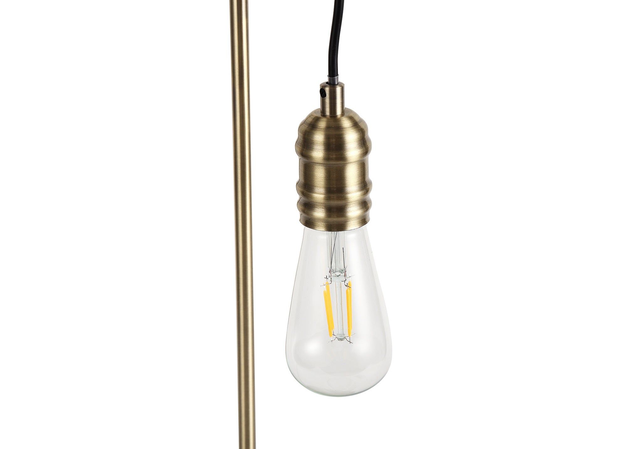 Ambover Table Lamp, 1 x E27, Medium Oak & Antique Brass, IP20
