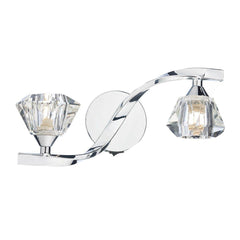 Dar Ancona Double Wall Bracket Polished Chrome - Cusack Lighting