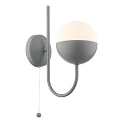 Andre Single Wall Light Grey Opal Glass