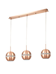Andrea 3Lt Linear Pendant - Various Colours