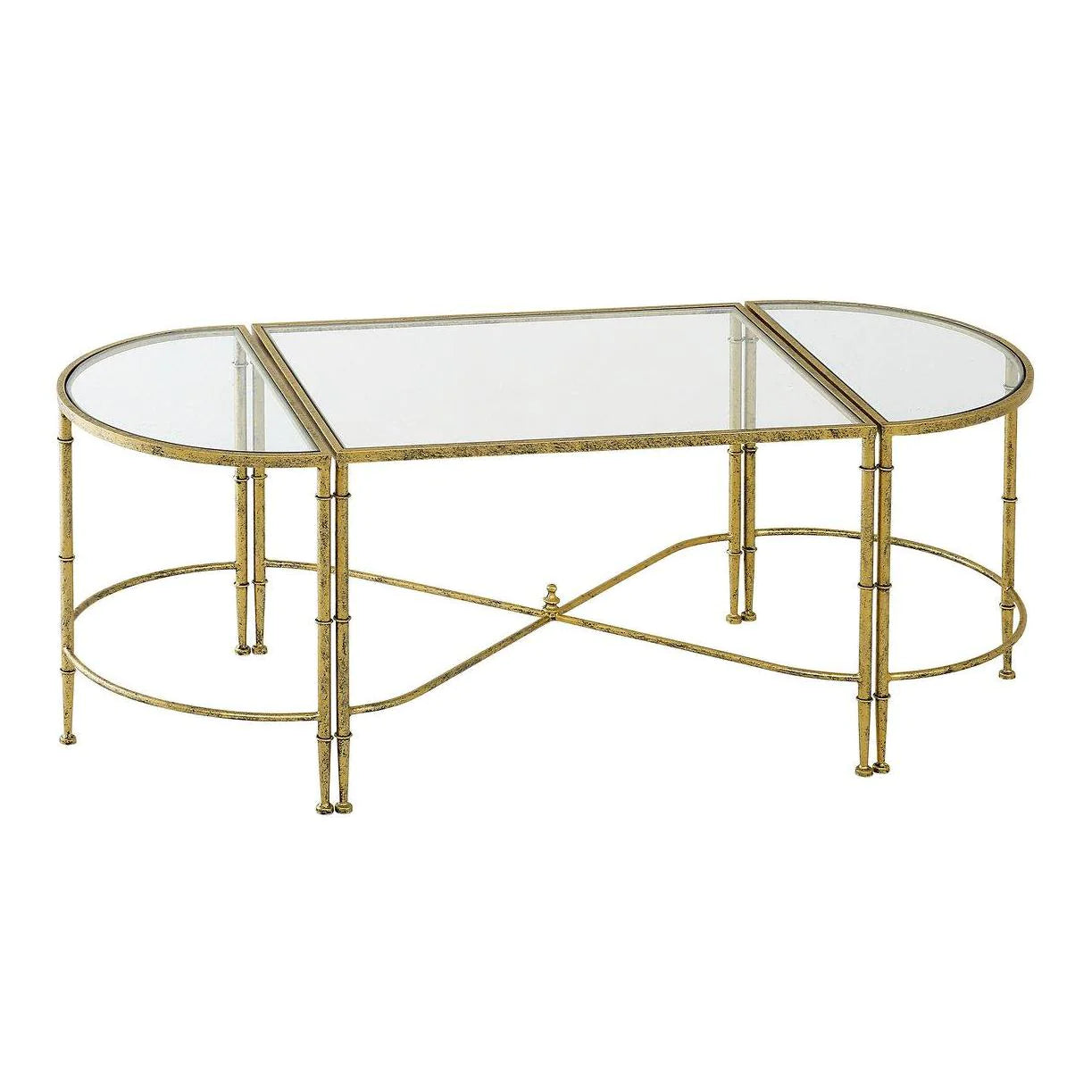 Andria Table Set - Antique Gold Finish