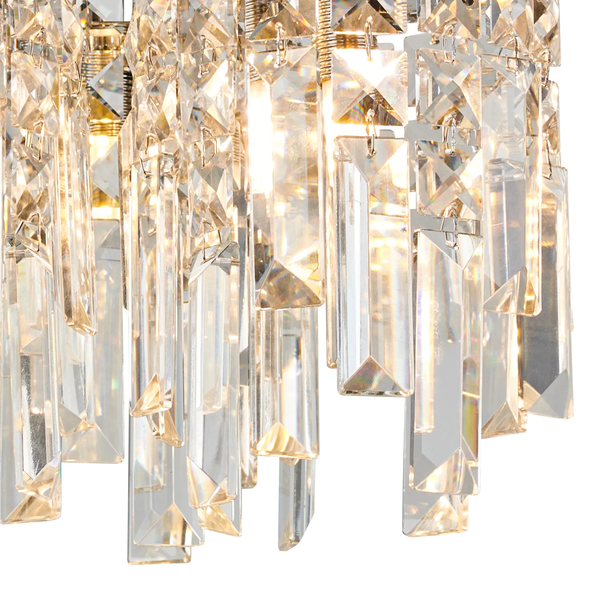 Albon 3/9Lt Flush Ceiling Light- Polished Chrome Crystal Finish