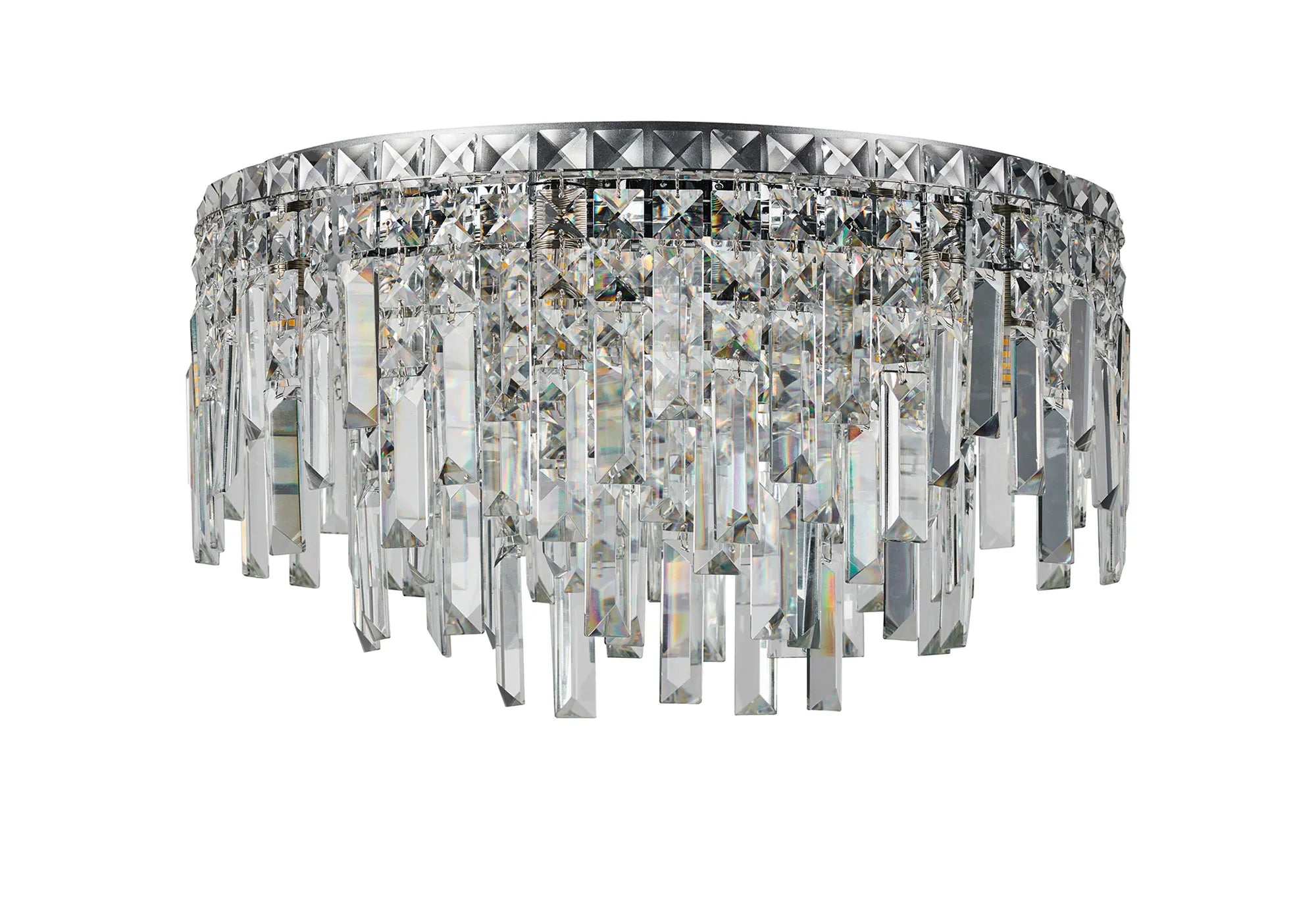Albon 3/9Lt Flush Ceiling Light- Polished Chrome Crystal Finish