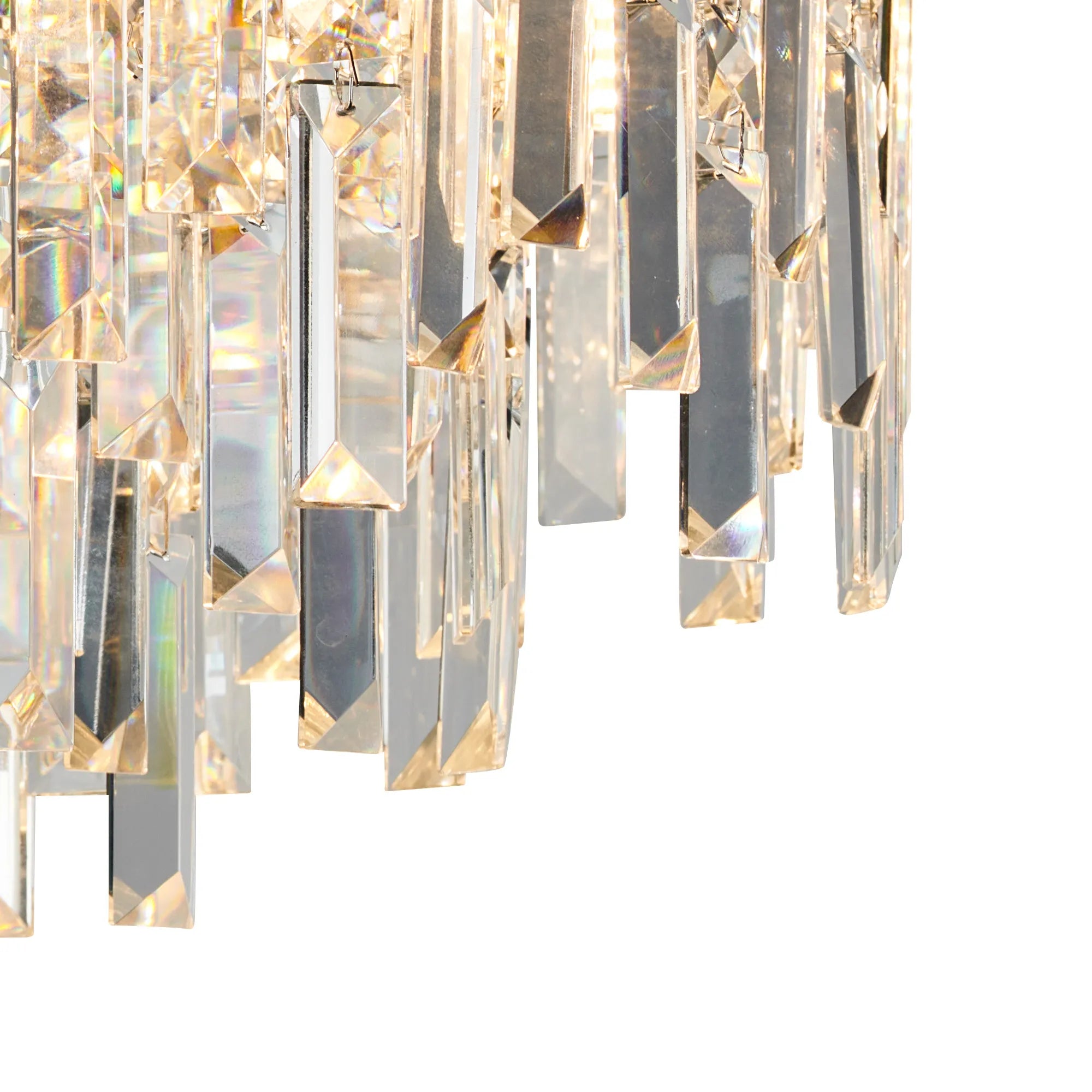 Albon 3/9Lt Flush Ceiling Light- Polished Chrome Crystal Finish