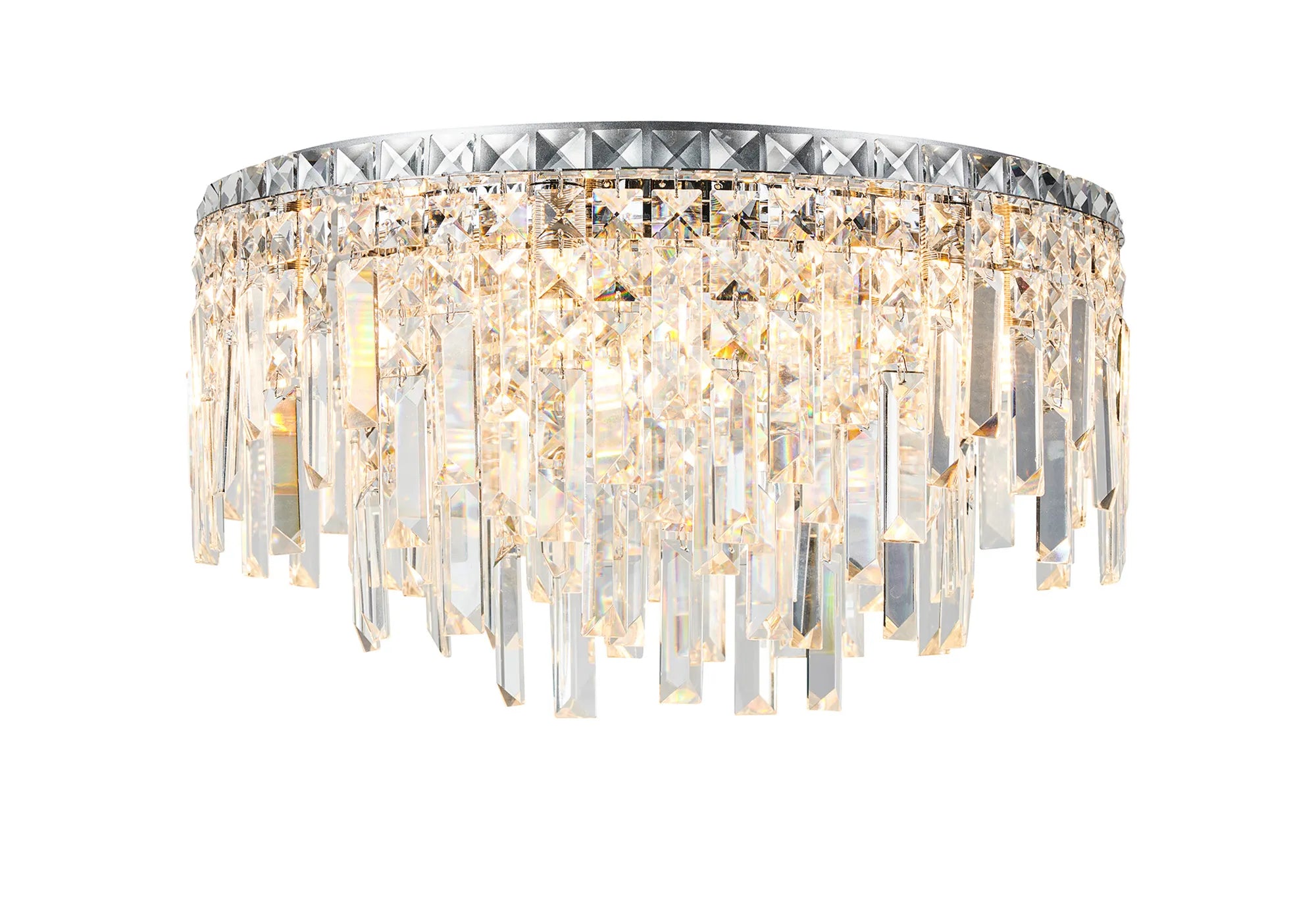 Albon 3/9Lt Flush Ceiling Light- Polished Chrome Crystal Finish