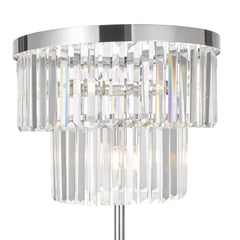 Angel 6 Light Floor Lamp Polished Chrome Crystal