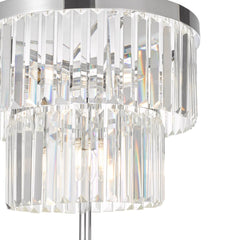 Angel 6 Light Floor Lamp Polished Chrome Crystal