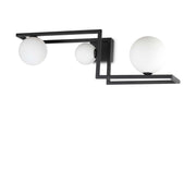 Angolo 3Lt Flush Light - Black/Brass Finish - Cusack Lighting