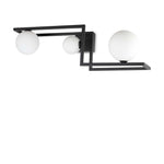 Angolo 3Lt Flush Light - Black/Brass Finish - Cusack Lighting