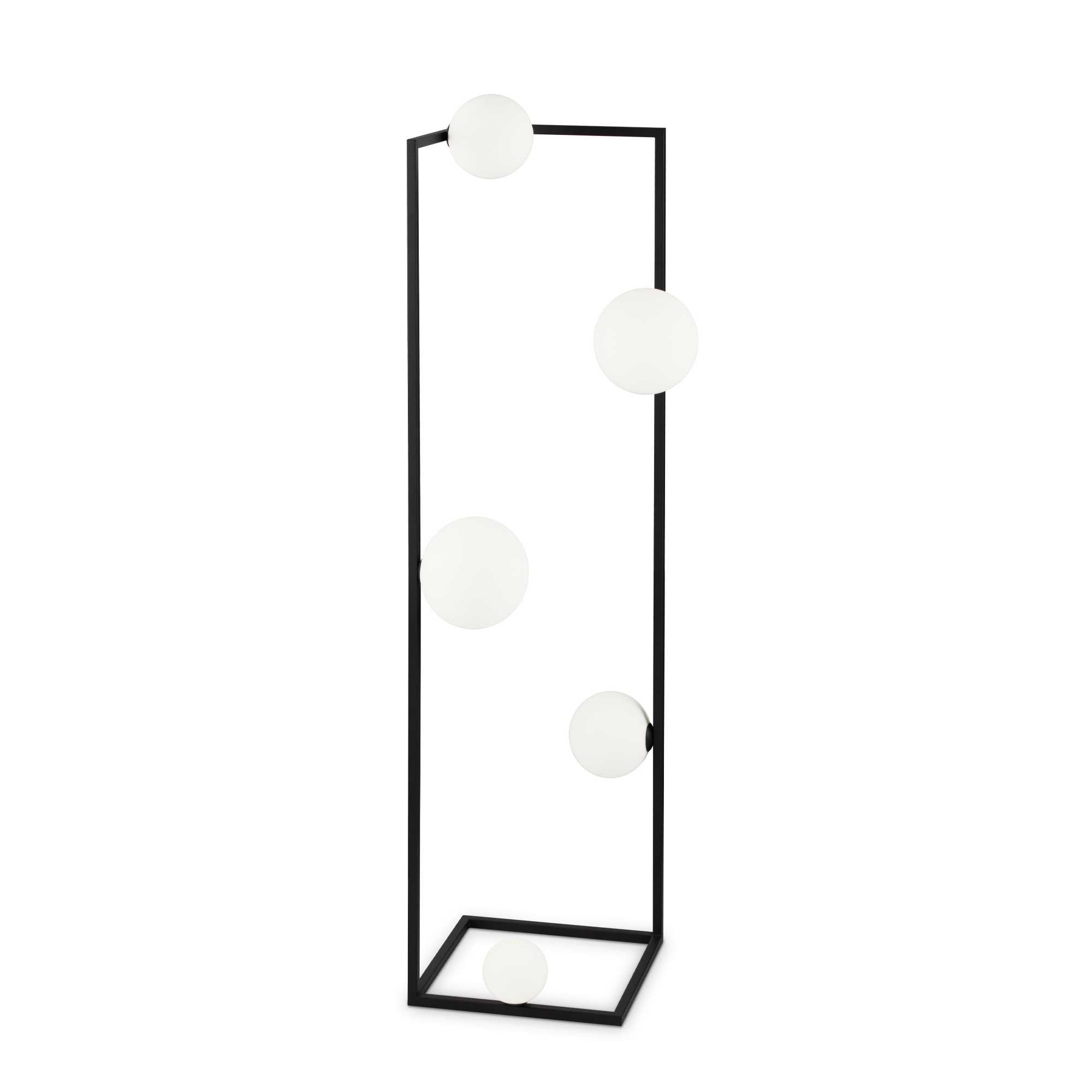 Angolo 5Lt Floor Lamp - Black/Brass Finish - Cusack Lighting