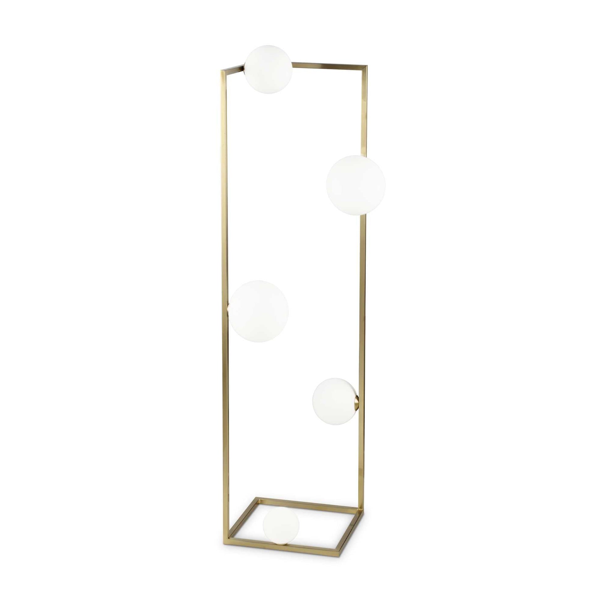 Angolo 5Lt Floor Lamp - Black/Brass Finish - Cusack Lighting