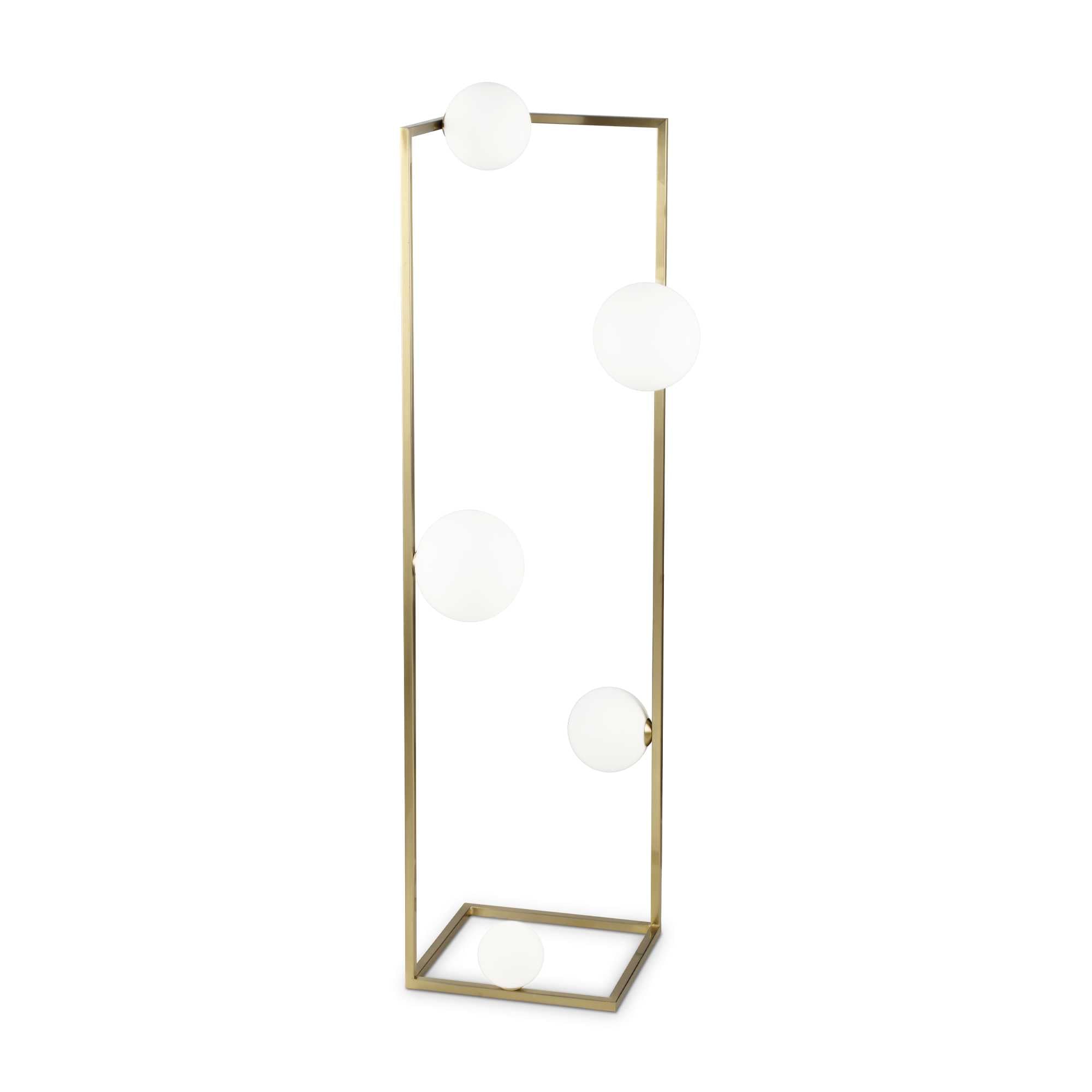 Angolo 5Lt Floor Lamp - Black/Brass Finish - Cusack Lighting