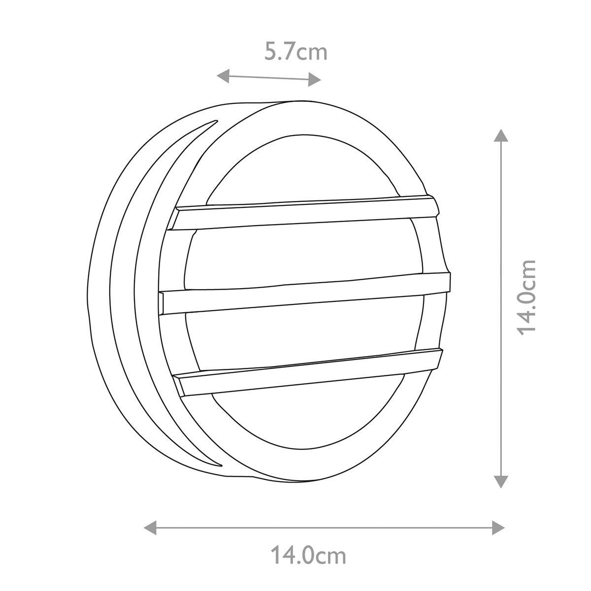 Ano 1 Light Wall/Ceiling Lantern - Graphite