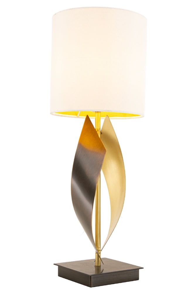 Ansel Table Lamp brass and Cream -Finish