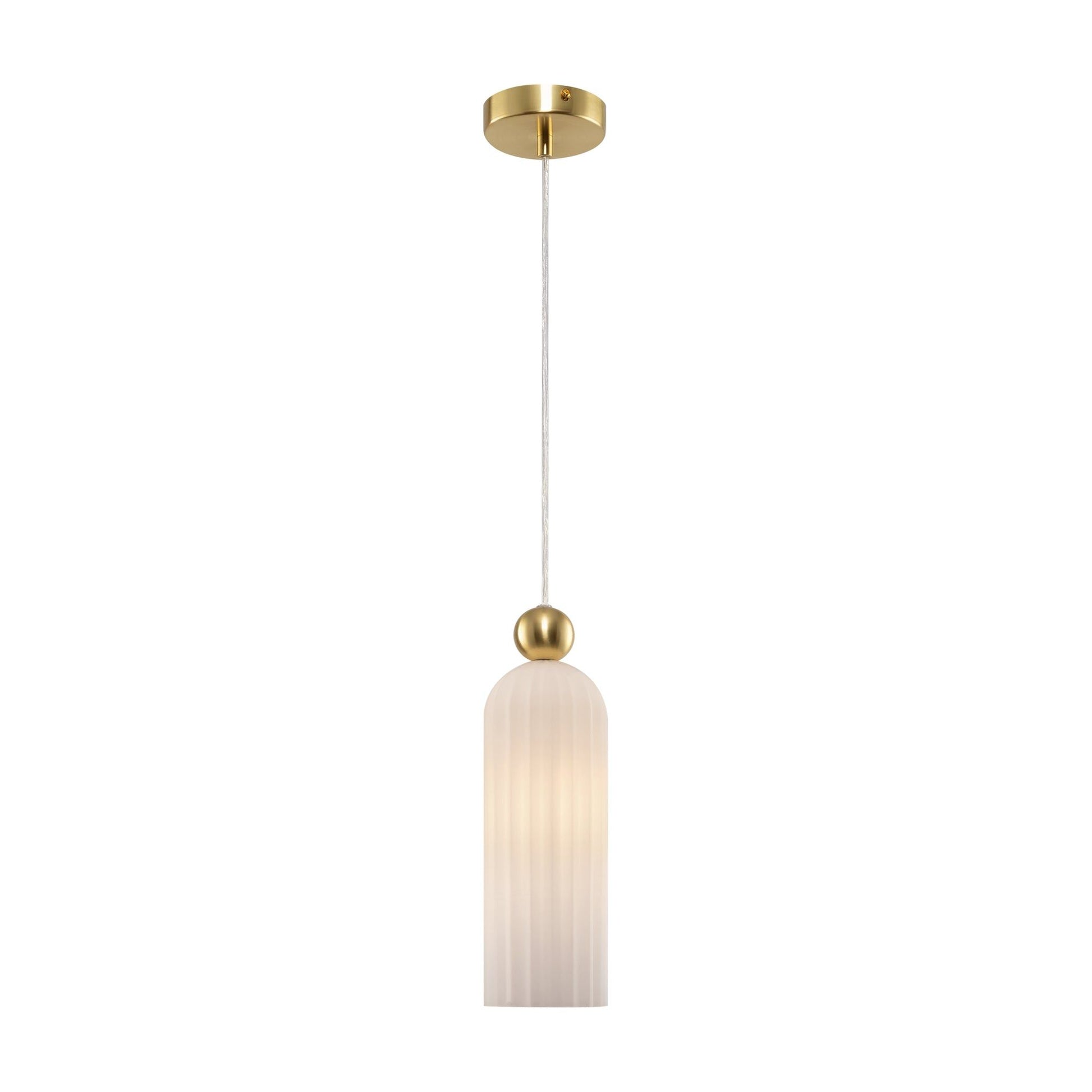 Maytoni Antic Pendant Lamp - Brass & White Finish IP20