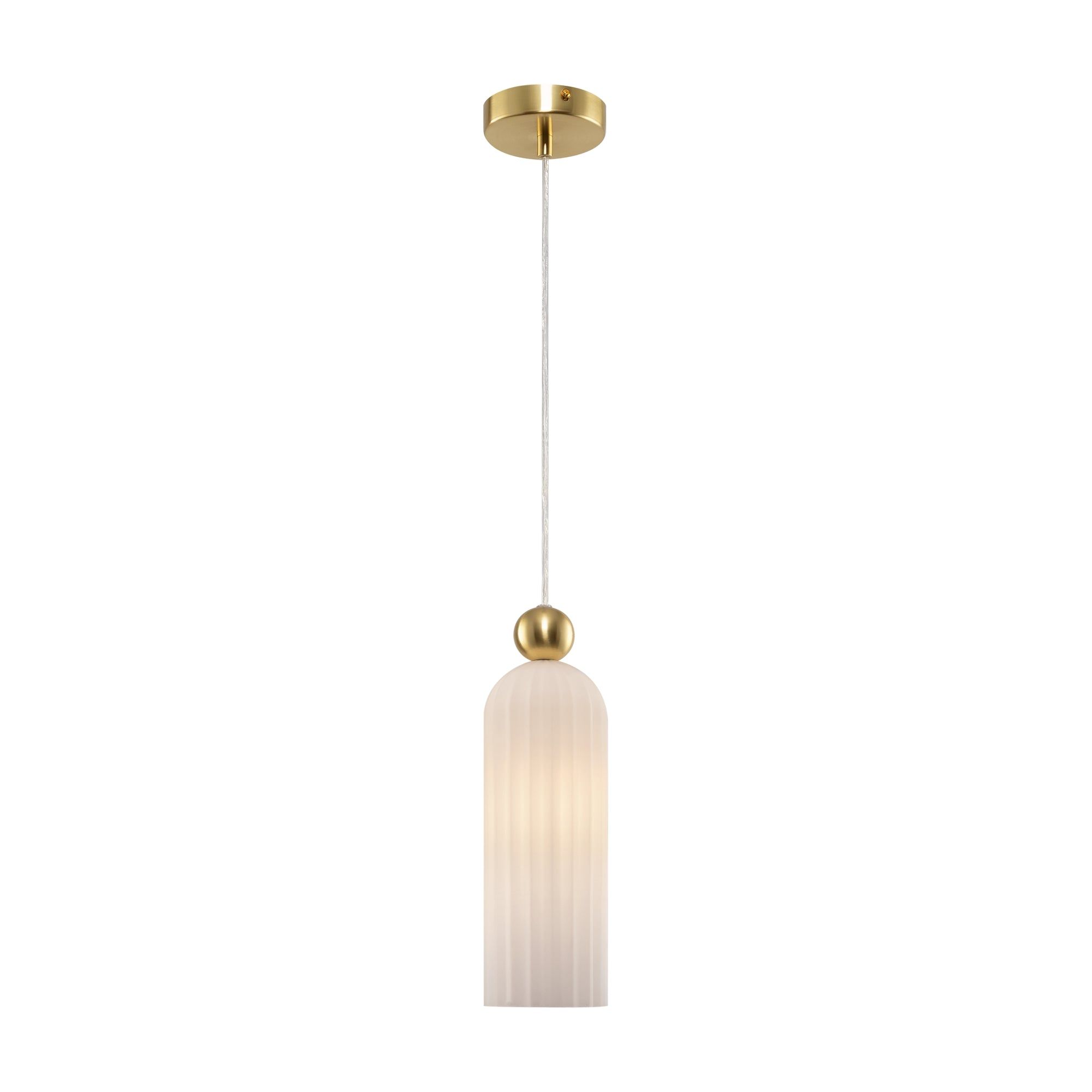 Maytoni Antic Pendant Lamp - Brass & White Finish IP20